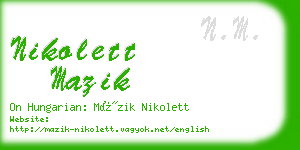 nikolett mazik business card